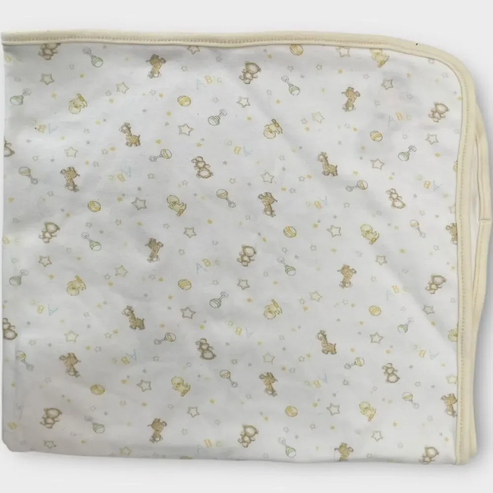 2011 First Impressions Yellow Giraffe Baby Blanket Ball Rattle Teddy Bears Duck